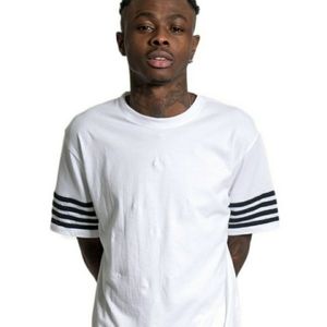 NWOT! Dropdead Rare DD Striped Sleeve Navy Shirt